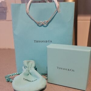Tiffany & Co. Silver Double Chain Infinity Necklace